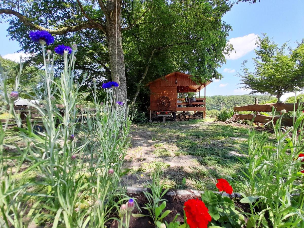 La Cabane Du Cowboy Villa Saint-Privé Buitenkant foto