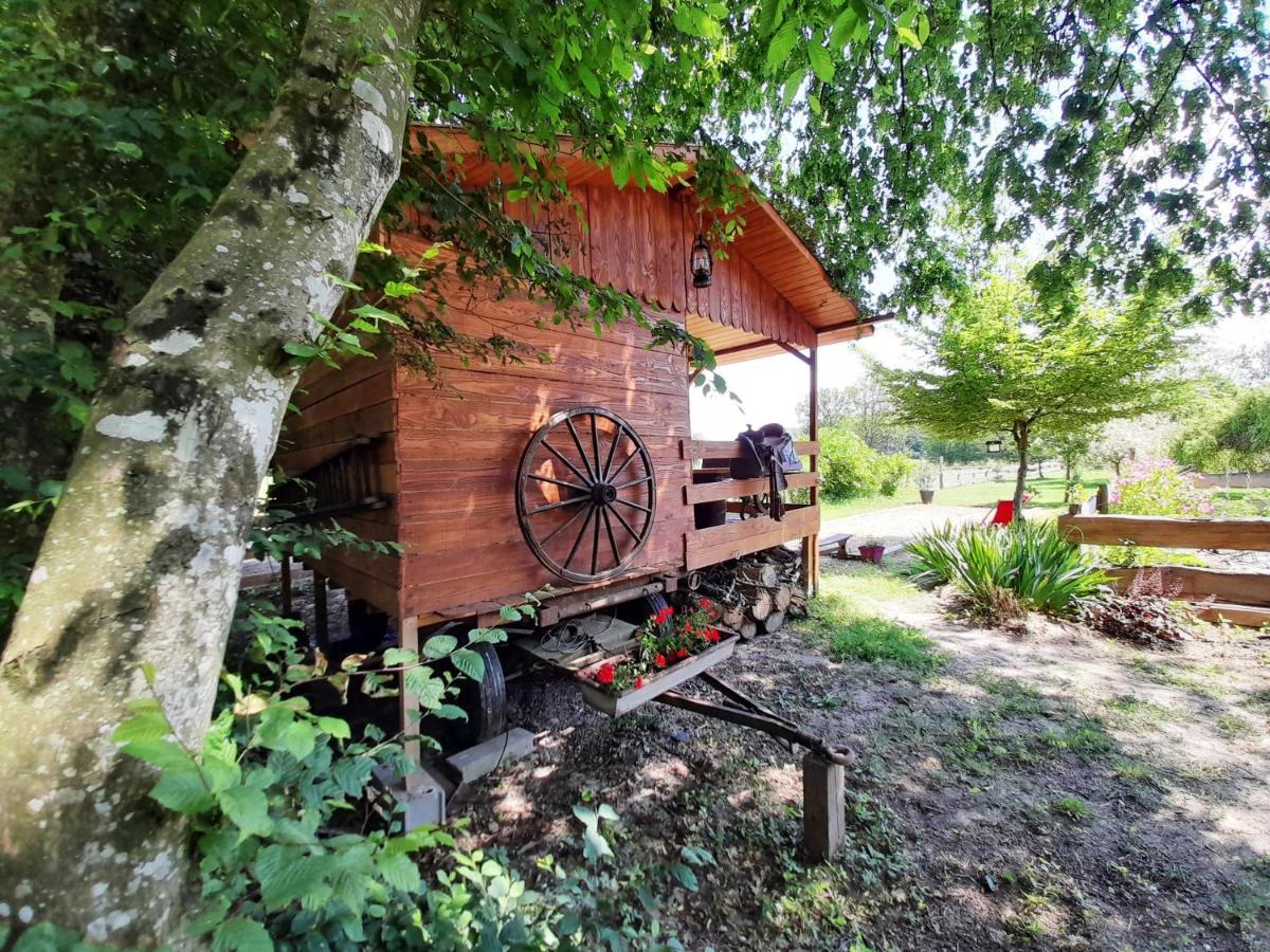 La Cabane Du Cowboy Villa Saint-Privé Buitenkant foto